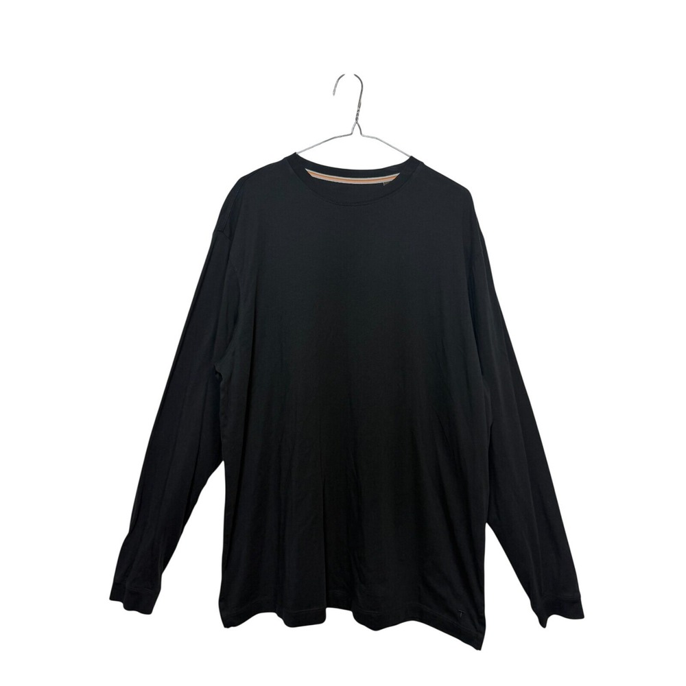 Left Coast Tee Long Sleeve T-Shirt Mens XL Black 100% Pima Cotton Luxury Basic